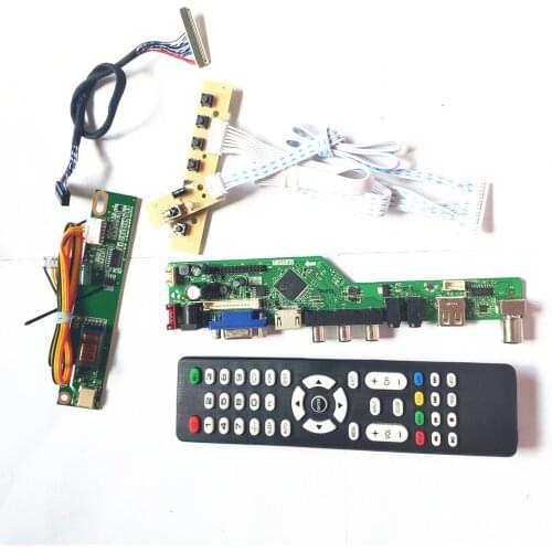 For N141I1-L01/L02 LVDS 1CCFL 30Pin keyboard+Remote+Inverter HDMI-Compatible VGA USB AV RF LCD monitor T.V56 drive board