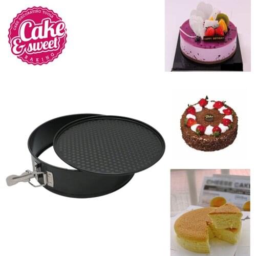 10" Cake Baking Pan Round Shape Baking Trays Carbon Steel Springform Pan Bottom Removable DIY Cake Mold 1pcs