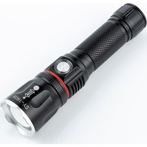 Strong light flashlight outdoor lighting zoom multi-purpose rechargeable camping flashlight flashlight