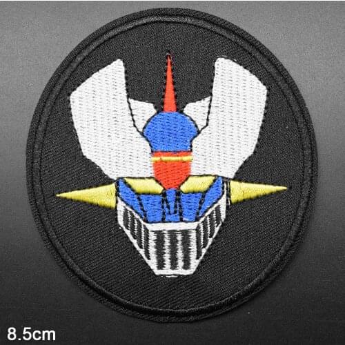 Cartoon Anime Mazinger Z Iron On Embroidered Clothes Patches For Clothing Stickers Garment Apparel Accessories