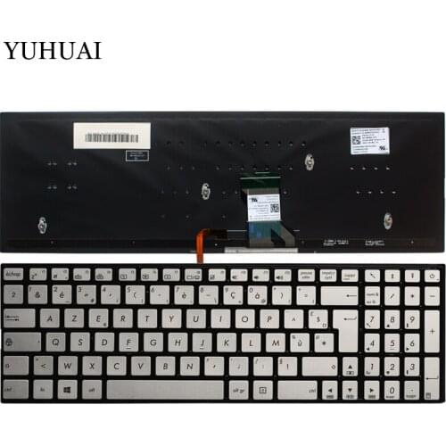 NEW French Laptop Keyboard For ASUS GL702 GL702VT GL702VM silver 0KNB0-662LUS00 AEBK5U00030 FR keyboard with Backlight
