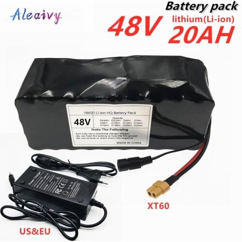 New 100% Original 48v 20Ah 1000w 13S3P Lithium-ion Battery for 54.6v Electric Bicycle Scooter with BMS Discharge + Charger