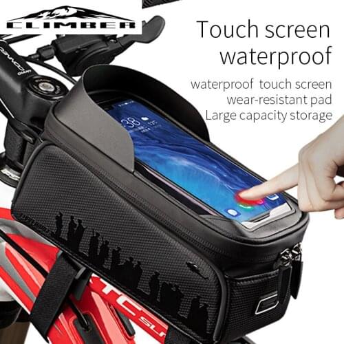 New Store Touch Screen Bike Bag Frame Bicycle Bag Front Top Tube Cycling Bag Waterproof Bag MTB Accesorios Bicycle Accessories