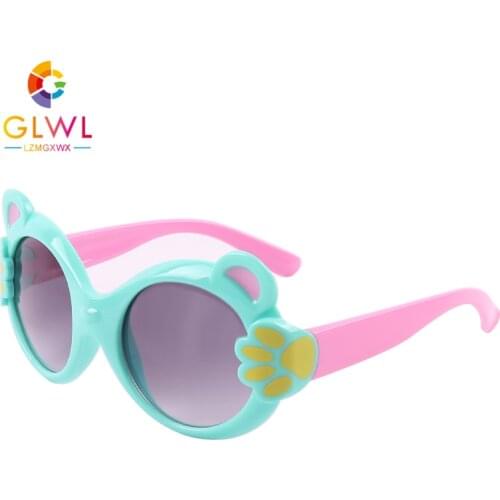 Green Sunglasses Girls Oval Trendy Glasses For Childrens Eyeglasses Babies Shades Sun Protection Kids Eyewear Vendor Wholesale
