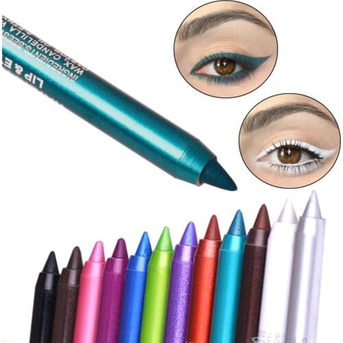 Davis Brand 12 Colors Glitter Eyeliner Pencil Long-lasting Waterproof Sexy Colorful Eyeliner Eyes Makeup Pencil Eye Tatoo Tools