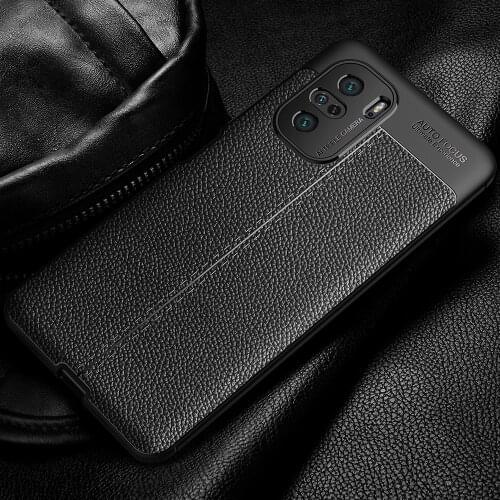 POCO F3 Luxury Brand Original Shockproof Armor Cover for Xiaomi Redmi K40 Pro+ Case Soft Leather Carbon TPU Case for K40 Case