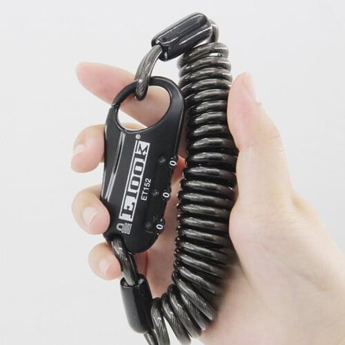 ETOOK Bicycle mini code lock luggage lock convenient to carry steel cable lock Wire rope material