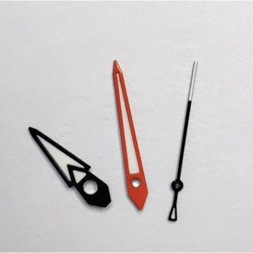 New Arrival Orange/Black Watch Hands Spare Parts Fit For NH35 NH36 7s35 4r35 7009 Automatic Movement Green Lume Replacements