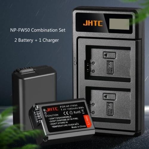 NP-FW50 Battery Charger for Sony Alpha A3000 A5000 A6000 A6100 A6500 A6300 ILCE-7RM2 RX10M2 Camera Batteries 1080mAh NP FW50