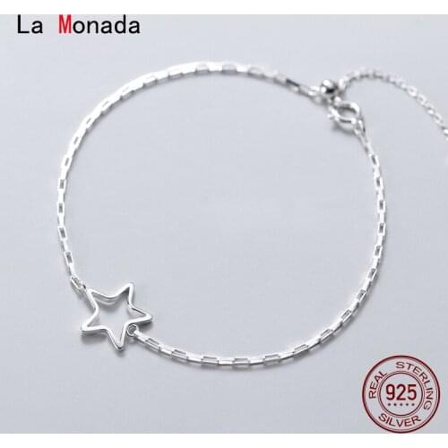 La Monada Bracelets For Women Silver 925 Sterling Silver Fine Real Silver 925 Jewelry Chain Bracelet Star Womens Bracelet