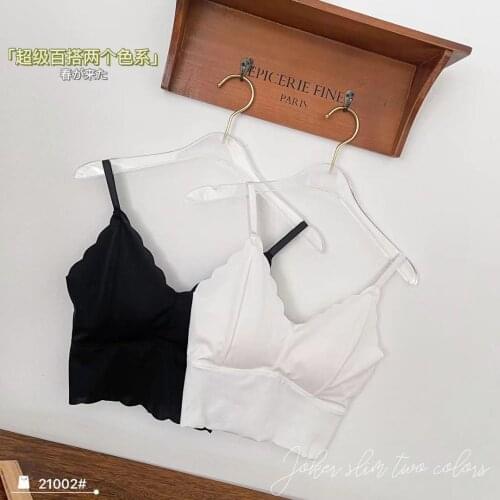 Womens Cotton Underwear Tube Tops Sexy Solid Color Top Fashion Sling Sports Tank Up Female Bow Comfort Brassiere Sexy Lingerie