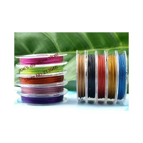 0.38MM (10M/Pc,20Pcs) Mix Colors Beading Steel Wires Ropes DIY Jewelry Cords Accessories