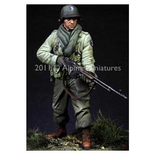 1/16 BAR Gunner US 29th Infantry Division with 2 different heads Resin Figure Rank-and-file soldiers GK WWII Uncoated No colour