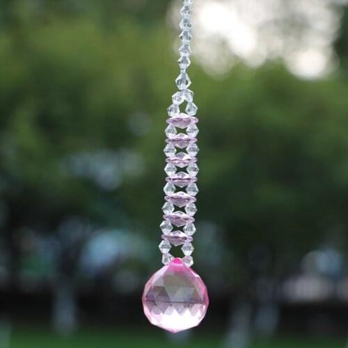1PCS Crystal Ball Prism Suncatcher Rainbow Maker Chandelier Decor Chakra Window Garden Hanging Pendant Ornament