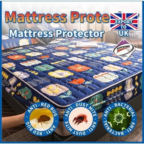 100% Cotton Folding Mattress Cover Protector Washable 1pc Fitted Sheet Bedsheet Bedspread without Pillowcase