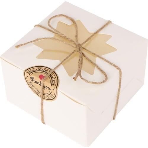 20Pack 4x4x2.5 inches White Bakery Boxes with Window, White Cookie Boxes, Treat Boxes for Cookies, Donuts, Muffins and Pastries