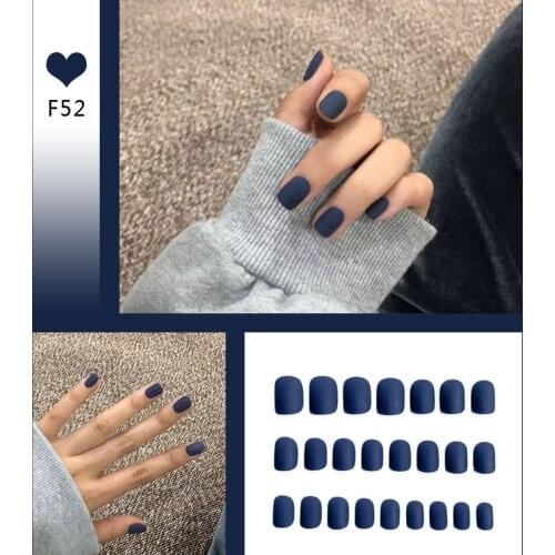 High Quality 24pcs Matte Wear Short Paragraph Fashion Manicure Patch False Nails Save Time Wearable Nail Patch
