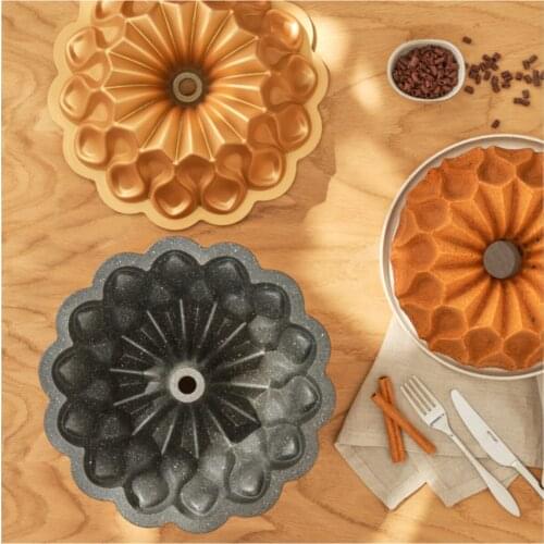 25 cm Gold Casting Cake Mold Cake Mold for Baking Non-stick Cake Pan Baking Gift for New Home