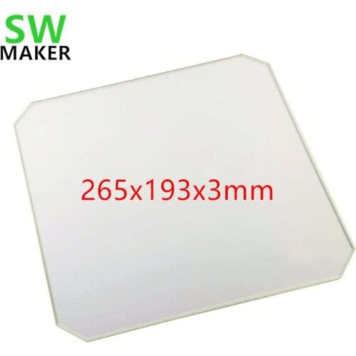 SWMAKER 265x193x3mm Borosilicate Glass plate for Magnum Creative 2 UNI 3D Printers
