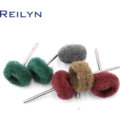Scouring sponge polishing bits 3mm scouring cloth polisher surface peeling rust removing for grinder dremel rotary tools