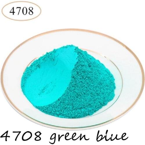 4708 Green Blue color 50g Mica powder dye ceramic powder paint coating Automotive Coatings art crafts coloring for Nail Cosmetic