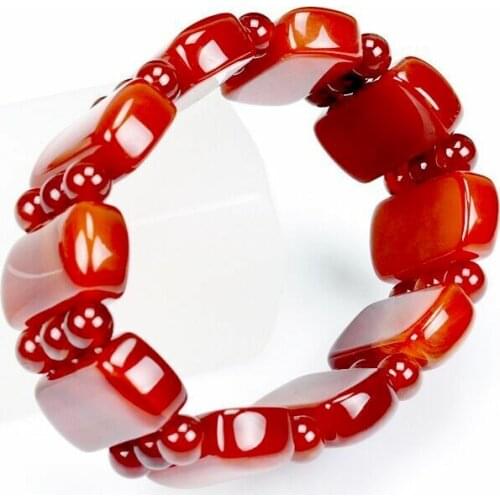 Natural Red Jade Bangle Charm Jewellery Womens Hand-Carved Jadeite Bracelet Bangles for Women Men Fashion Accessories
