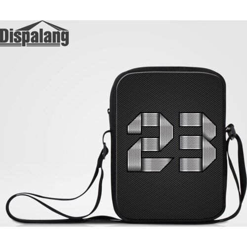 Dispalang High Quality Satchel Small Single Shoulder Bags Men Casual Business Messenger Bag Metal Number 23 Design Crossbody Bag