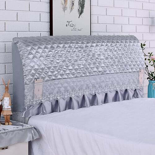 European Silver with skirt bedhead cover dust home decor air conditioning cover unisex bedding bed headboard protection