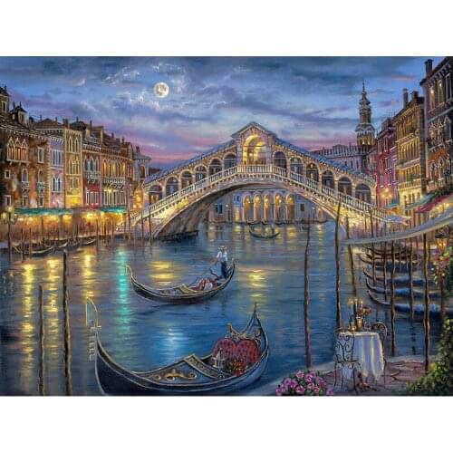 Full Square/Round 5D DIY Diamond Painting Venice City Landscape 3D Diamond Embroidery Pictures Mosaic Art Home Decoration CV506