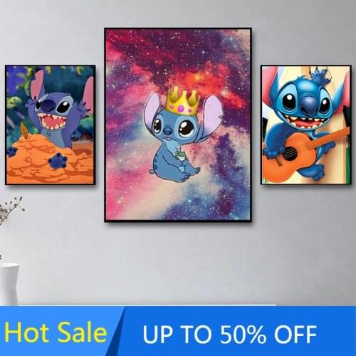 Disney Canvas Painting Cartoon Stitch Interstellar Baby Home Decor Posters and Prints Wall Art Pictures Kids Room Decoration