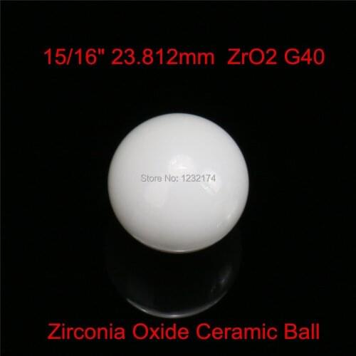 15/16" 23.812mm ZrO2 Zirconia Oxide Ceramic Ball G40 1pc for valve ball,bearing,homogenizer,sprayer,pump 23.812mm ceramic ball