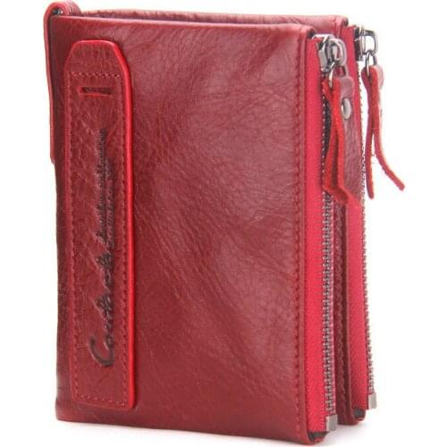 HOT SALE 2020 Coin Bag Zipper Wallet Women Genuine Leather Wallets Purse Fashion Short Purse With Credit Card Holder Hasp Design