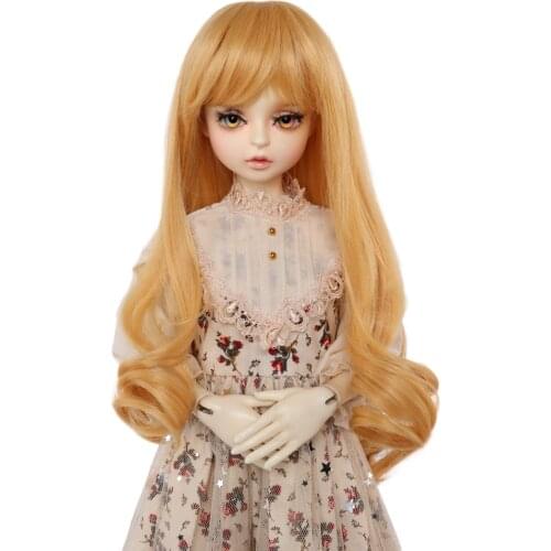 Muziwig 1/3 1/4 Bjd hair High Temperature Long Gray Straight and curly Bjd Wig SD For BJD Doll Free shipping