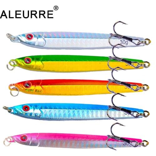 Metal Jigging Lead Alloy Fishing Lure 3D Eyes Artificial Sea Fishing Paillette Wobbler Artificial Hard Baits 30g/9cm
