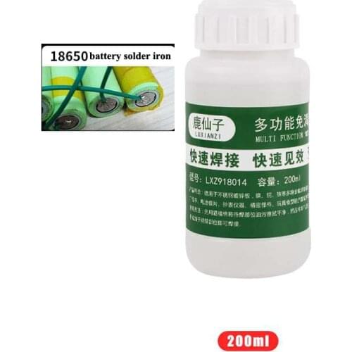 Powerful Rosin Soldering Agent No-clean Flux Stainless Steel White Steel Plate Iron 18650 Battery Welding Water Liquid Flux