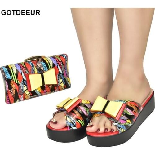 New Arrival Ladies Shoes Summer Slippers Good Quality Italian Shoes with Matching Bag for Evening Party Ladies Sexy High Heels