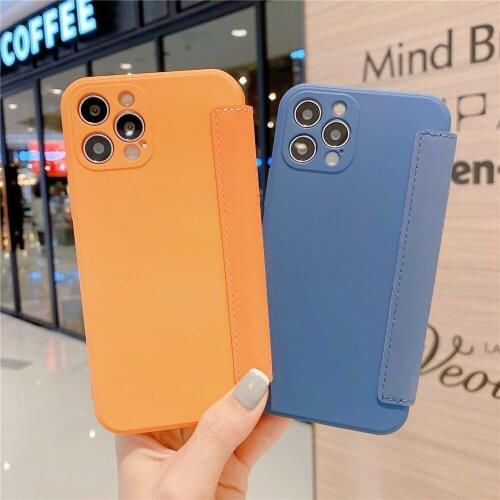 New Product Original Silicone Leather Case Flip Wallet Style Phone Back Cover for IPhone 12 Pro Max 12MiNi 11 Pro X XR XS Max