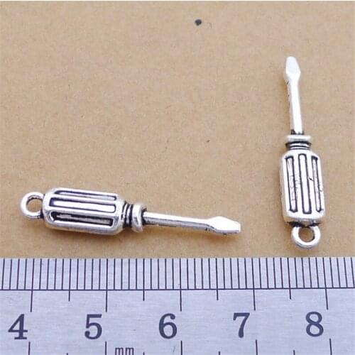 Screwdriver Repair Tool Charm Pendants Jewelry Making Finding DIY Bracelet Necklace Earring Accessories Handmade Tools 5pcs