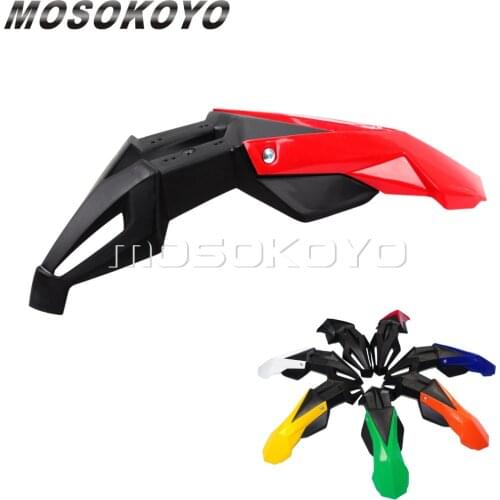 For Honda CRF XR CR 250 450 R X Red Motocross Racing Off Road Front Fender Plastic Mudguard Mud Cover Protection