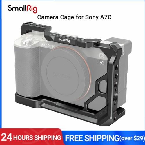 SmallRig Formfitting Full Dslr Camera Cage for Sony A7C With 1/4"-20 & 3/8"-16 Threads & ARRI-style Mounts Lightweight - 3081