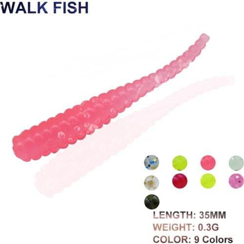 WALK FISH 20PCS/Lot 35mm/0.3g Silicone Soft Lures Swimbait Atificial Baits Winter Root Fishing Short Pintail Fishing Baits