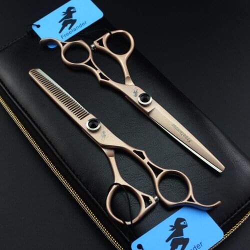 Hair scissors 6" Professional Hairdressing Scissors set Beauty Salon Cutting Barbers Shears gold hollow handle hair scissors