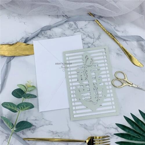 Silver Laser Cut Pocket Wedding Invitation Suite, Quinceanera Invites, Beach wedding Invitation