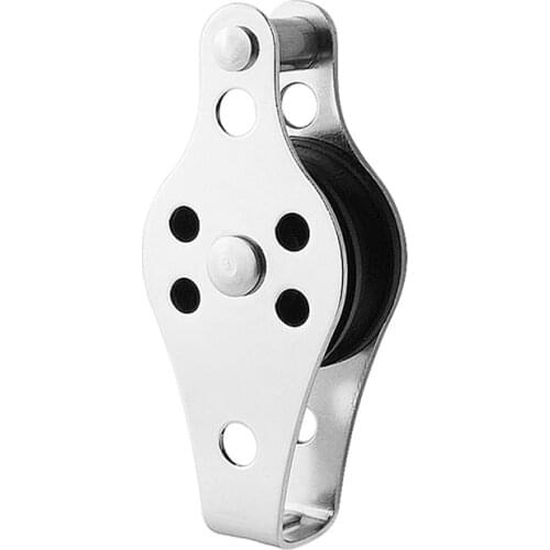 Stainless Steel Pulley Single Wheel Swivel Lifting Blocks Rope Bearing Tools for Ship 2mm to 8mm Rope Crane Hanging Wire Towing