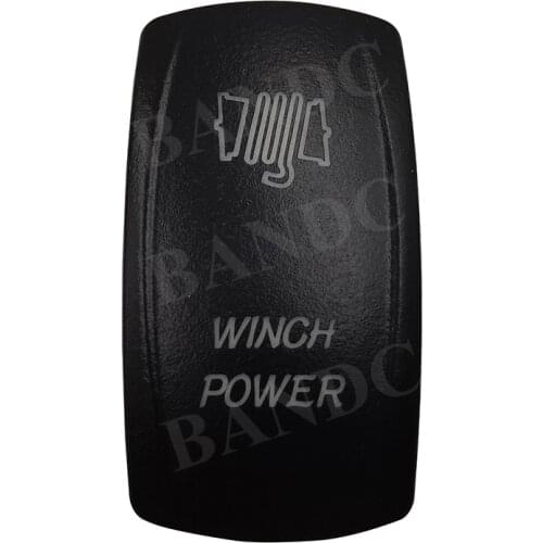 Cover Cap Only! WINCH POWER Laser Etched Rocker Switch Backlit Cover Cap for Car Boat Marine Vehicle Yacht Ship, DIY Accessories