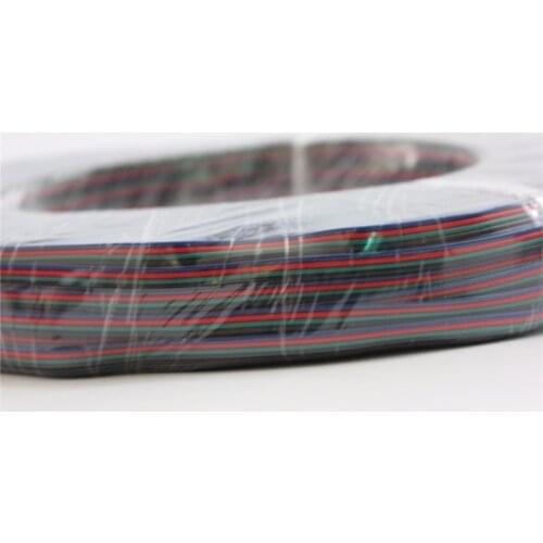 Free Shipping 10m/lot RGB 4pin cable wire for LED RGB strip, 22AWG RGB 4 colors wire, 4pin Tinned copper extend wire