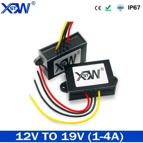 12V to 19V 1A 3A Boost DC DC Converter 12 Volt Step-up to 19 Volt Car LED Power Supply with CE RoHS Waterproof XWST