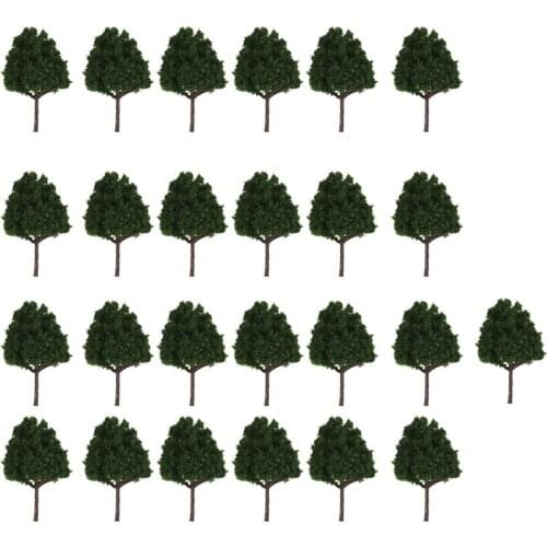 25PCS Dark Green Model Trees N Gauge Railroad Supplies Trains Layouts Scenery