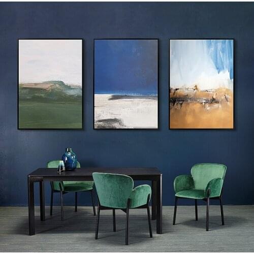 Abstract Ocean Landscape Wall Art Canvas Painting Minimalist Nordic Poster print Decorative Picture for Living Room Home Decor