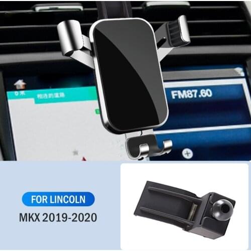 Car Cellphone Mobile Phone Holder Air Vent Mounts Stand GPS Gravity Navigation Bracket For Lincoln MKX 2019 2020 Car Accessories